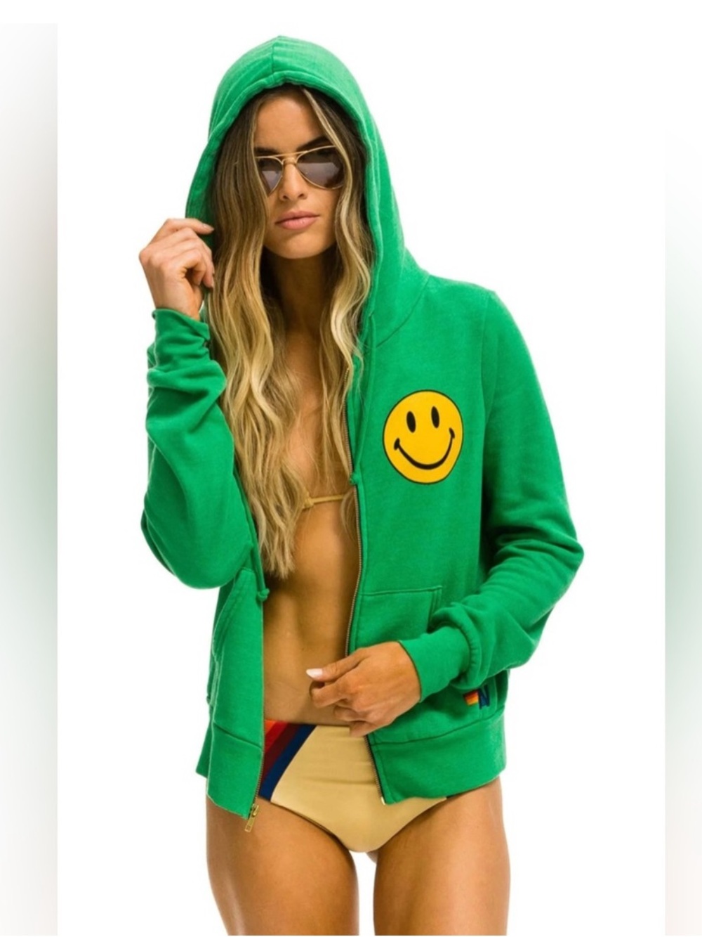 Aviator Nation Smiley 2
Green Hoodie Sz M